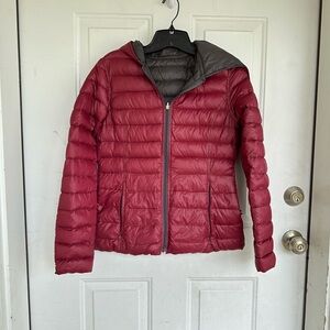 Women’s Nautica Reversible Packable Red/Gray Puffer Jacket